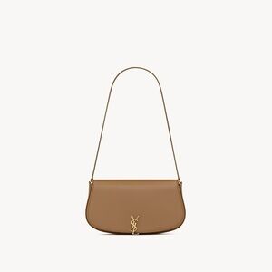 Saint Laurent Mini Voltaire in Box Leather Dark Cork